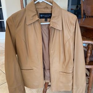 Kenneth Cole Reaction Leather Coat Small